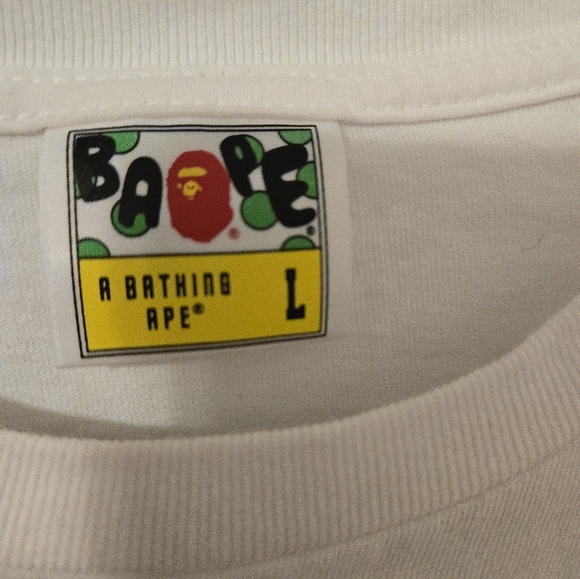 BAPE Camo By Bathing Ape Tee White Navy Mens Size Large T Shirt - Picture 4 of 7